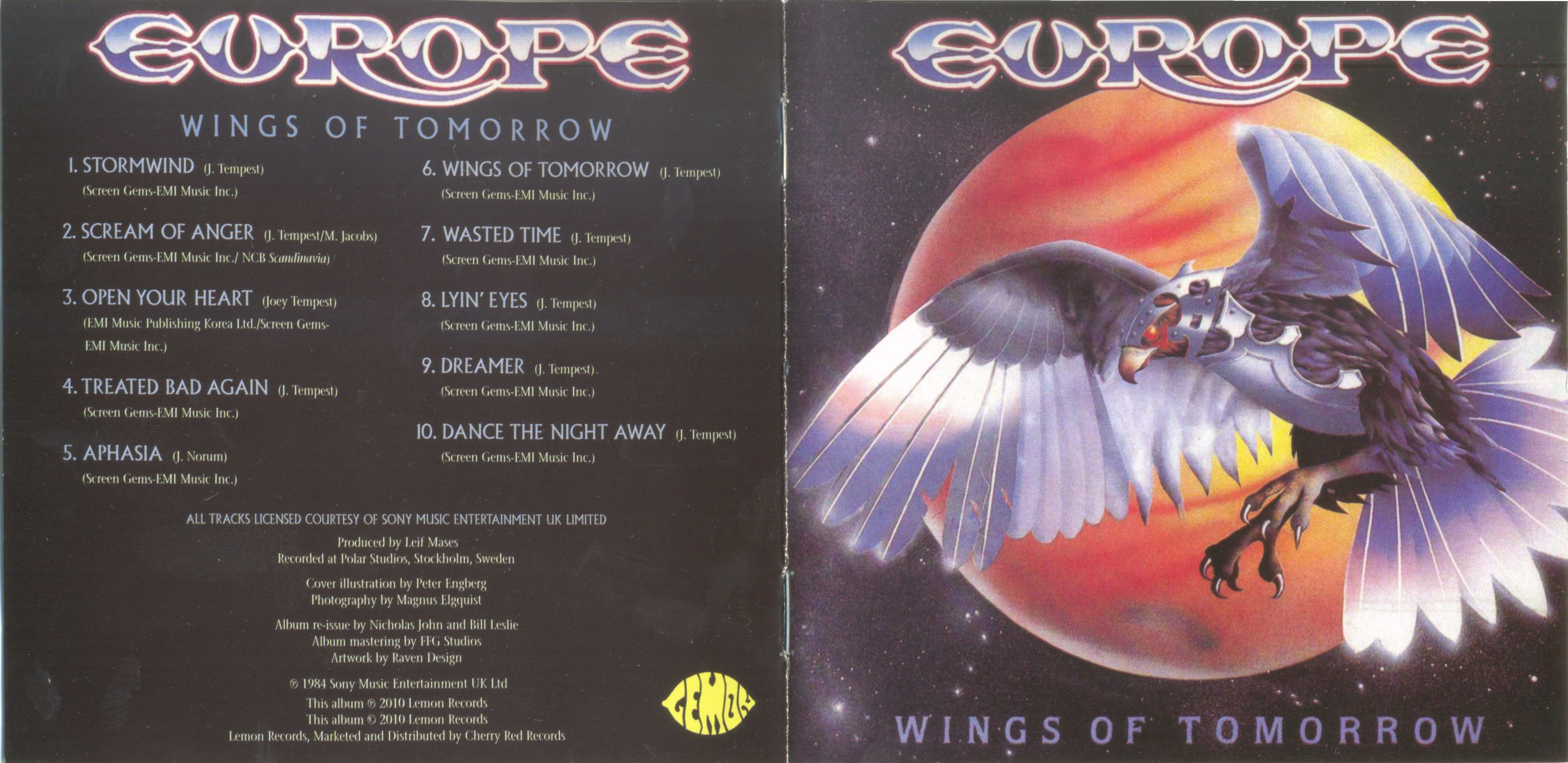 Europe  Wings Of Tomorrow : Front + Inlay